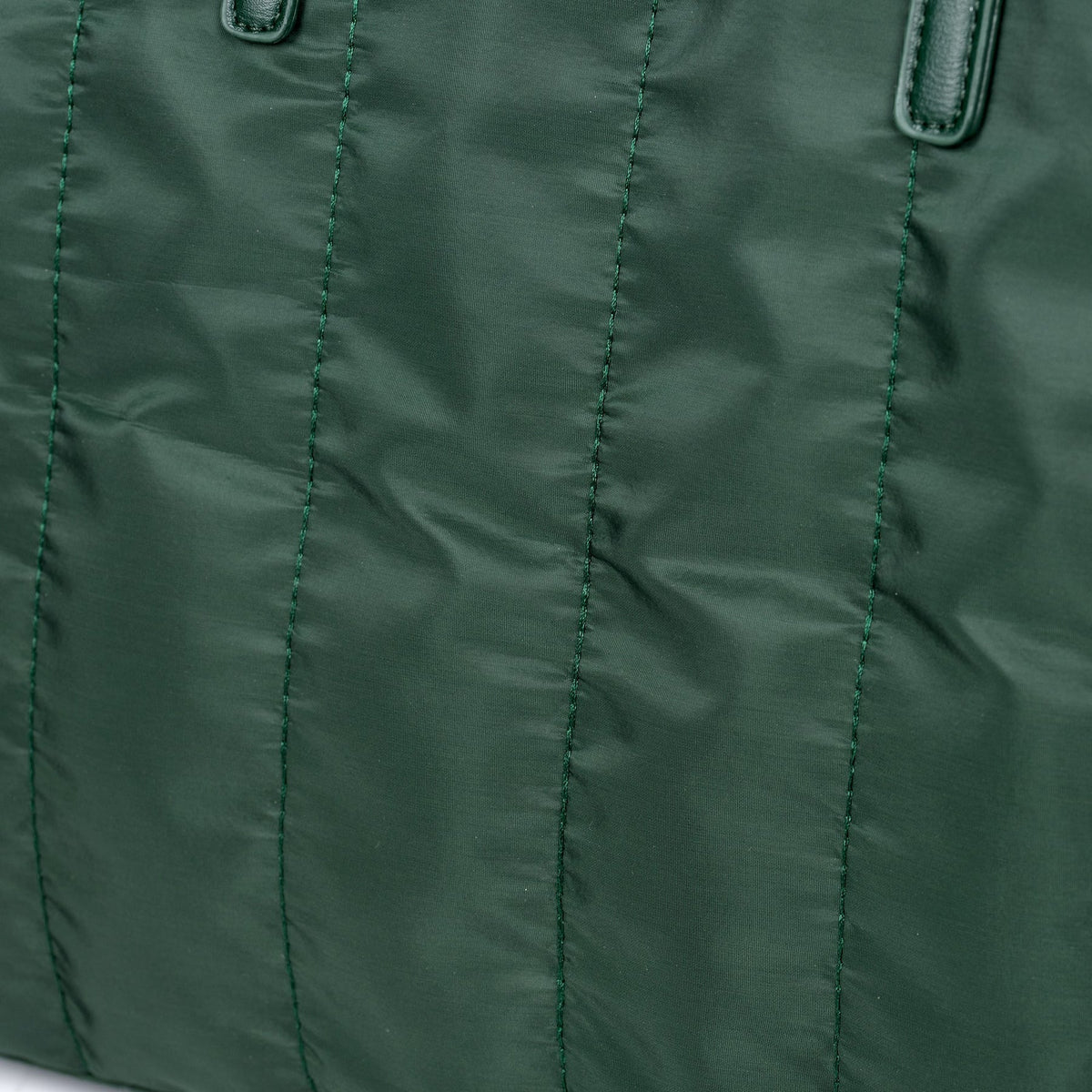 Tote Bag Quilted Cotton Nylon with Top Handles and Canvas Strap