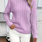 Twist Cable Round Neck Jumper