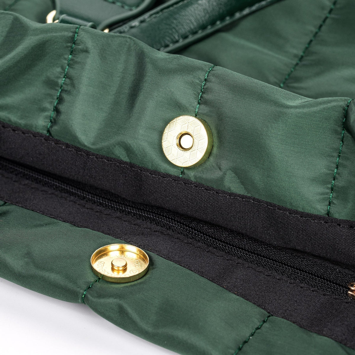 Tote Bag Quilted Cotton Nylon with Top Handles and Canvas Strap