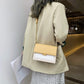 Crossbody Bag Faux Leather Two-Tone with Two Removable Straps