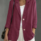 Blazer Linen Classic with Notched Lapel and Patch Pockets