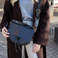 Crossbody Bag Faux Leather with Two Straps, Tassel and Snap Closure