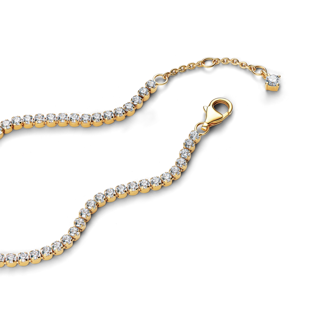 Pandora Sparkling Light Tennis Bracelet - 14k Gold plating