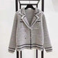 Jacket Wool Blend Houndstooth Cashmere-Feel with Tailored Fit