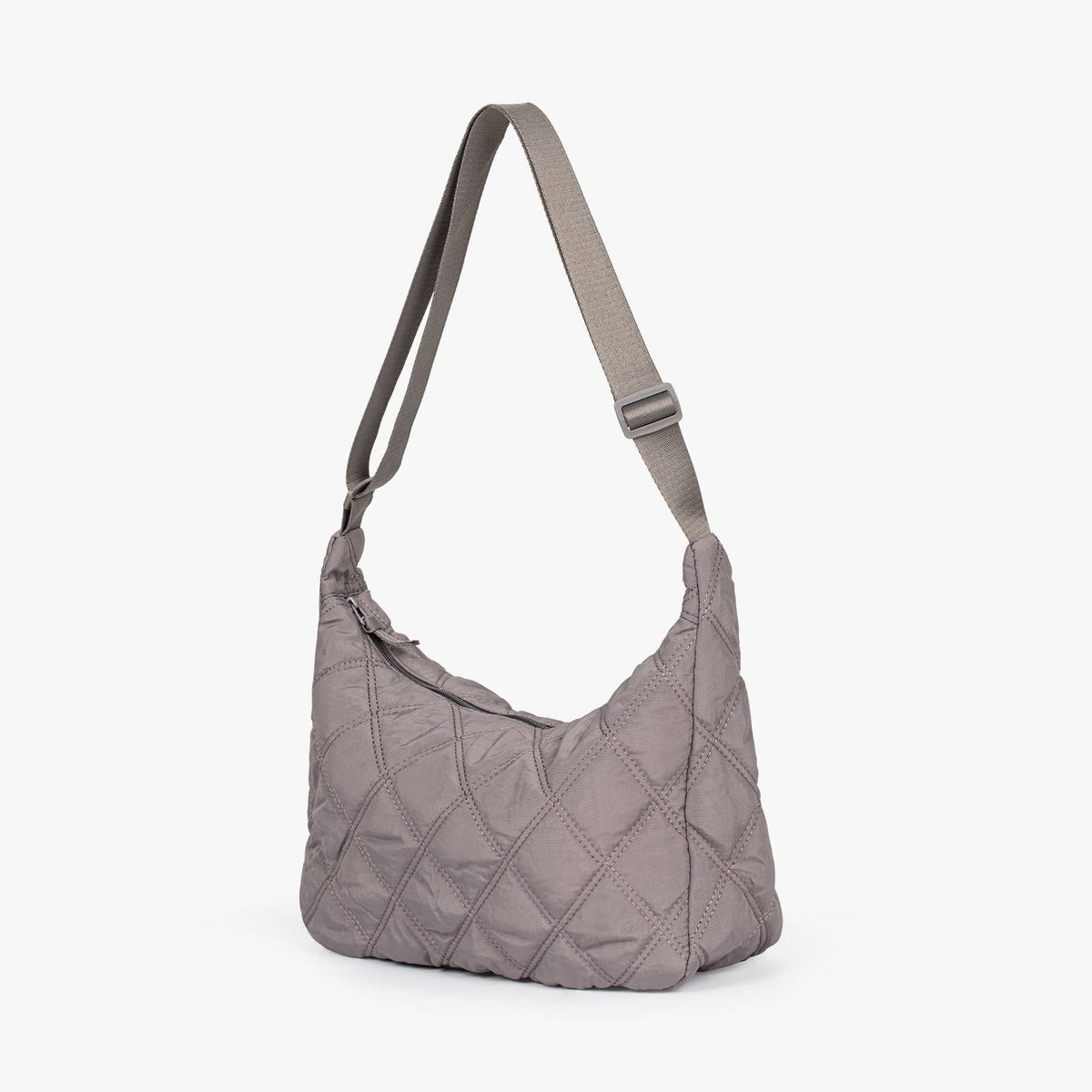 Crossbody Bag Quilted Nylon with Adjustable Shoulder Strap