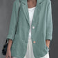Blazer Linen Classic with Notched Lapel and Patch Pockets
