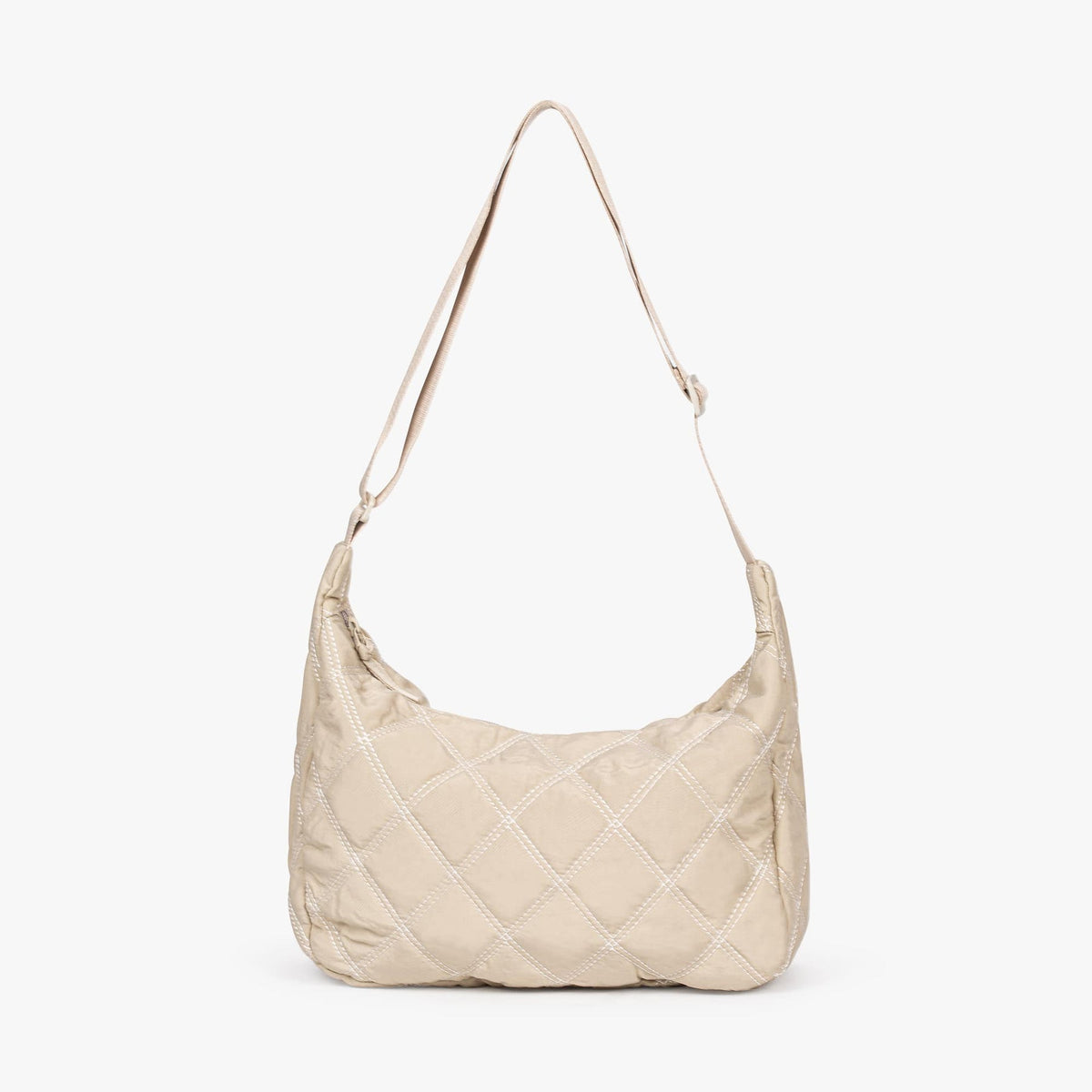 Crossbody Bag Quilted Nylon with Adjustable Shoulder Strap