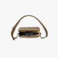 Crescent Bag Faux Leather with Zip and Removable Strap
