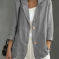 Blazer Linen Classic with Notched Lapel and Patch Pockets