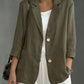 Blazer Linen Classic with Notched Lapel and Patch Pockets