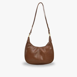 Crossbody Bag Faux Leather with Zip and Snap-Adjustable Strap