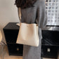 Bucket Bag Faux Leather Pebbled with Canvas Strap and Zip