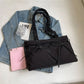 Tote Bag Nylon with Zip Closure and Adjustable Knotted Handles
