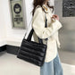 Cotton and nylon tote bag with zip top and removable strap