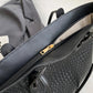 Tote Bag Faux Leather Braided with Zip and Wide Handles