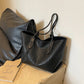 Tote Bag Faux Leather Braided with Zip and Wide Handles