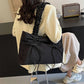 Tote Bag Nylon with Zip Closure and Adjustable Knotted Handles