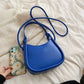 Top Handle Bag Faux Leather with Snap Clasp and Long Strap
