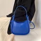 Top Handle Bag Faux Leather with Snap Clasp and Long Strap