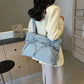 Tote Bag Nylon with Zip Closure and Adjustable Knotted Handles