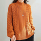 Chunky Cable Knit Mock Neck Jumper
