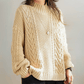 Chunky Cable Knit Mock Neck Jumper