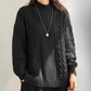 Chunky Cable Knit Mock Neck Jumper