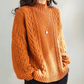 Chunky Cable Knit Mock Neck Jumper
