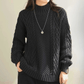 Chunky Cable Knit Mock Neck Jumper