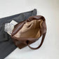 Hobo Bag Faux Leather Textured Grain with Magnetic Snap