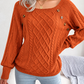 Square Neck Cable Jumper