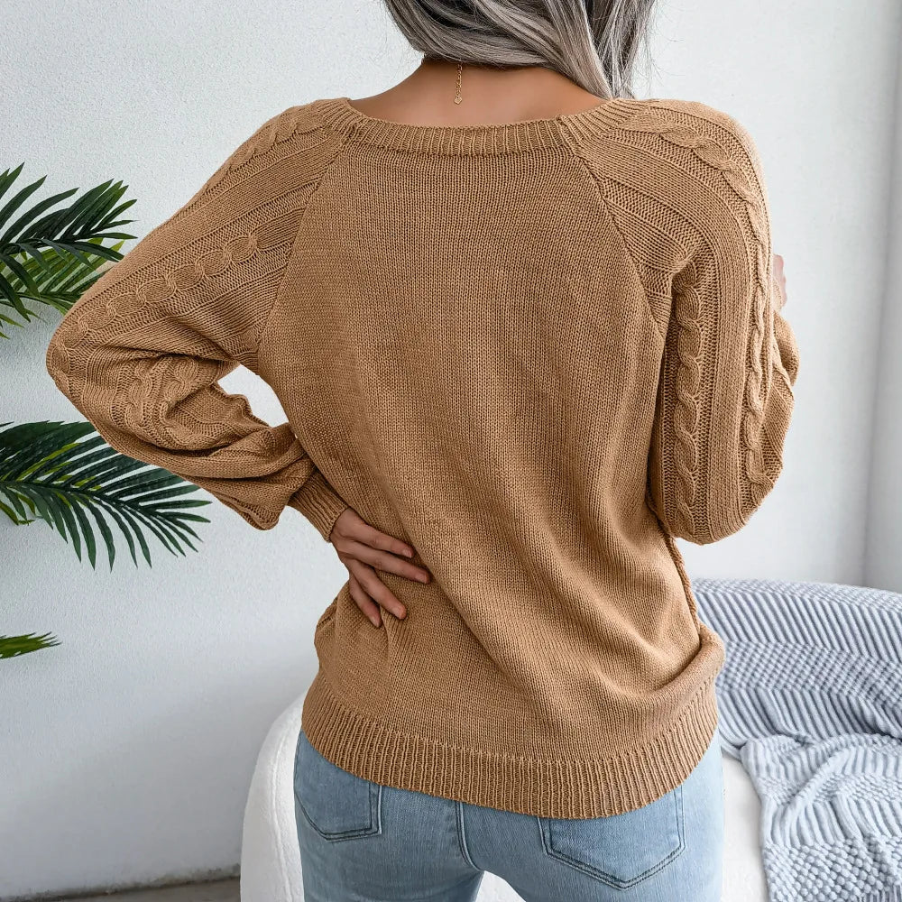 Square Neck Cable Jumper