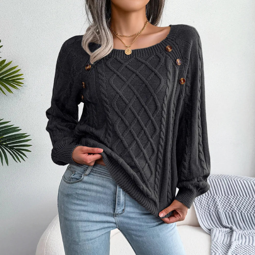 Square Neck Cable Jumper