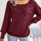 Square Neck Cable Jumper