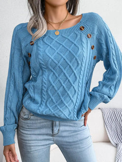 Square Neck Cable Jumper