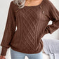 Square Neck Cable Jumper