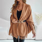Fringe Hem Knit Poncho