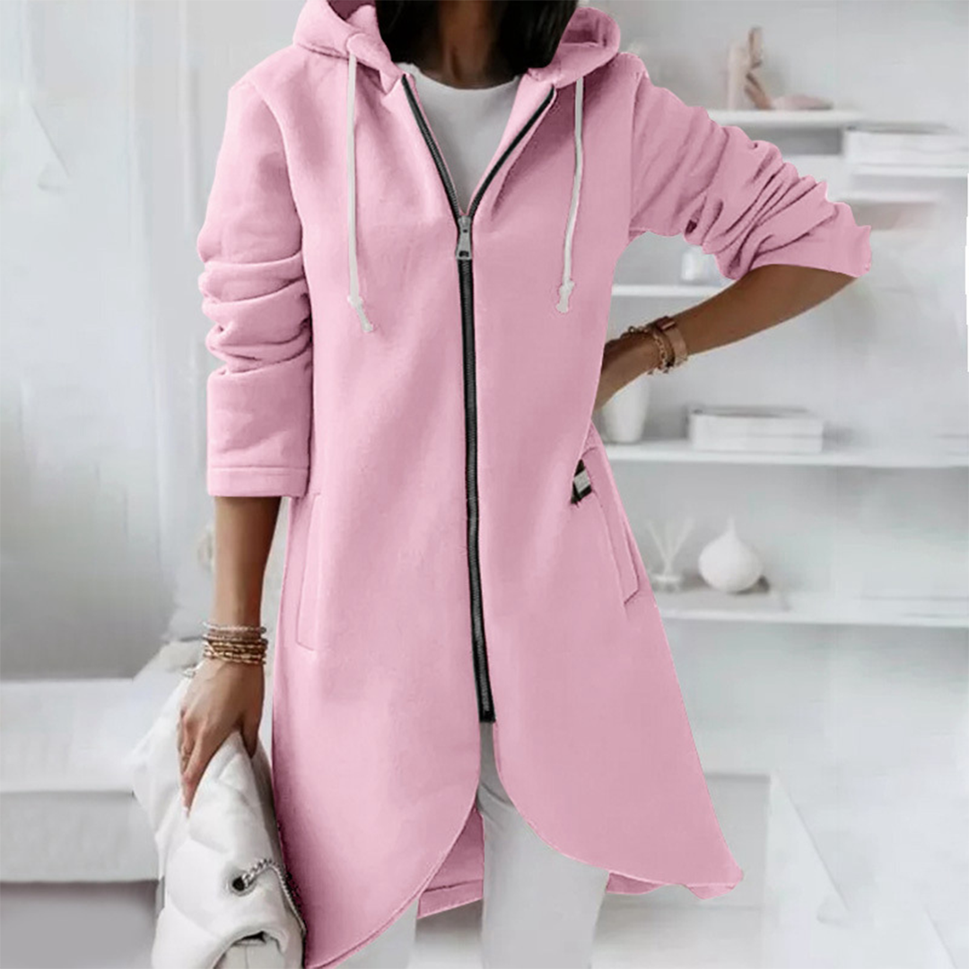 Longline Zip-Up Hoodie