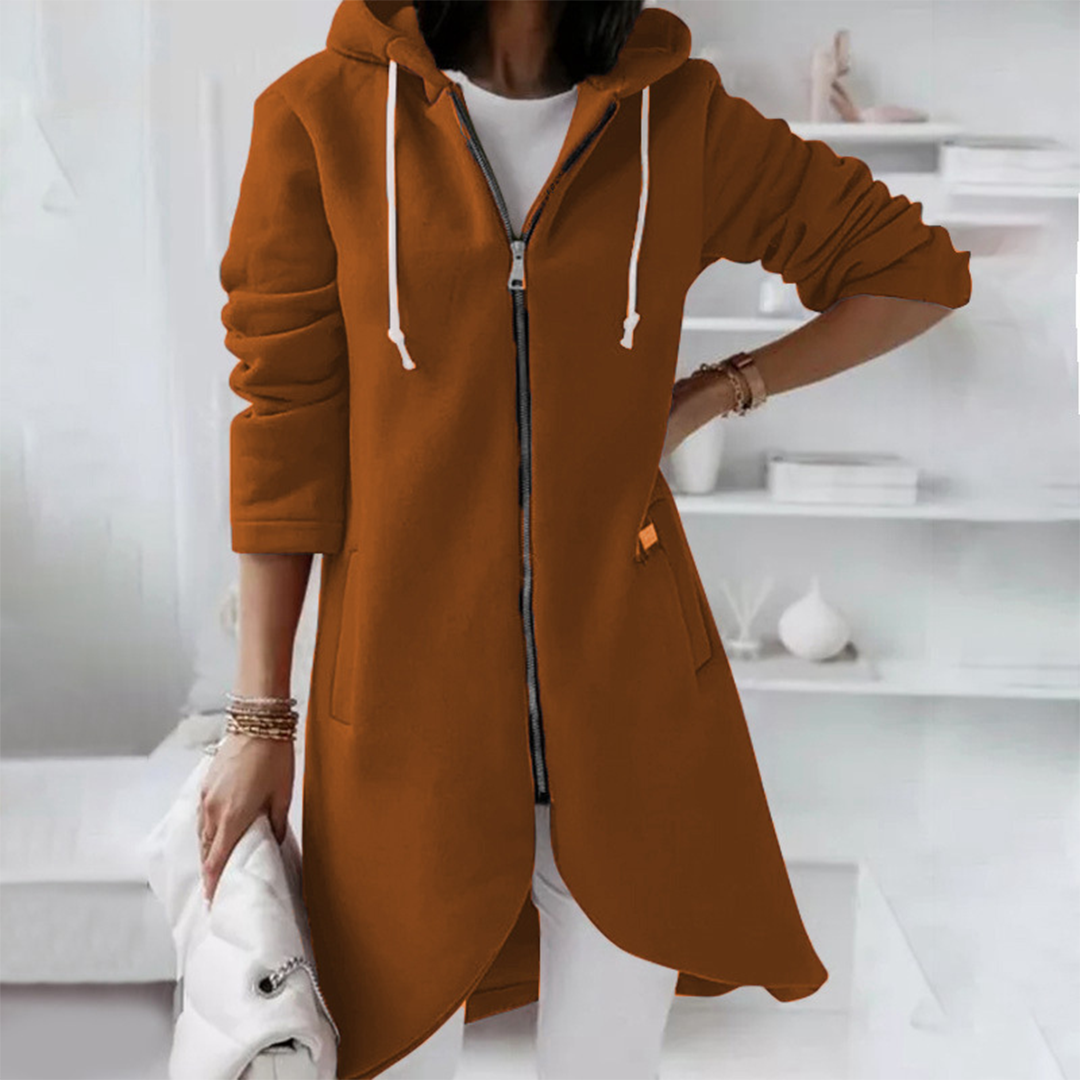 Longline Zip-Up Hoodie