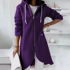 Longline Zip-Up Hoodie