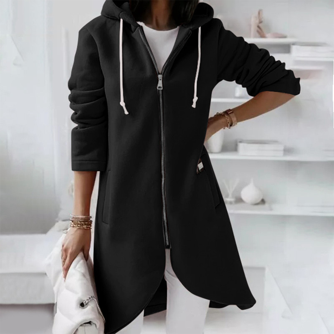 Longline Zip-Up Hoodie