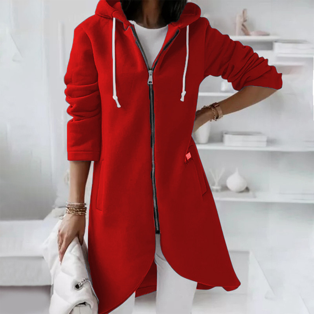 Longline Zip-Up Hoodie