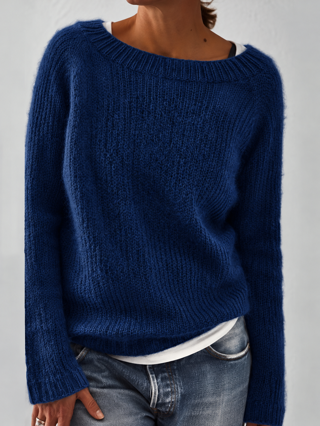 Fluffy Wide Neck Jumper
