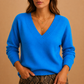 Ribbed V-Neck Jumper