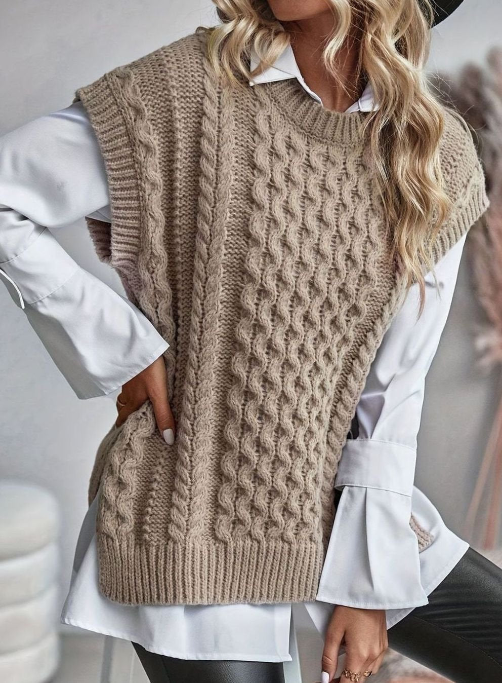 Chunky Cable Jumper Vest