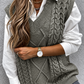 Chunky Cable V-Neck Vest
