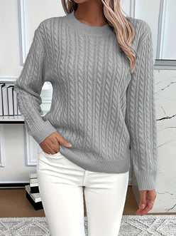 Chunky Cable Crewneck