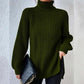 Chunky Rib Roll Neck Jumper