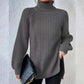 Chunky Rib Roll Neck Jumper