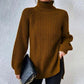 Chunky Rib Roll Neck Jumper